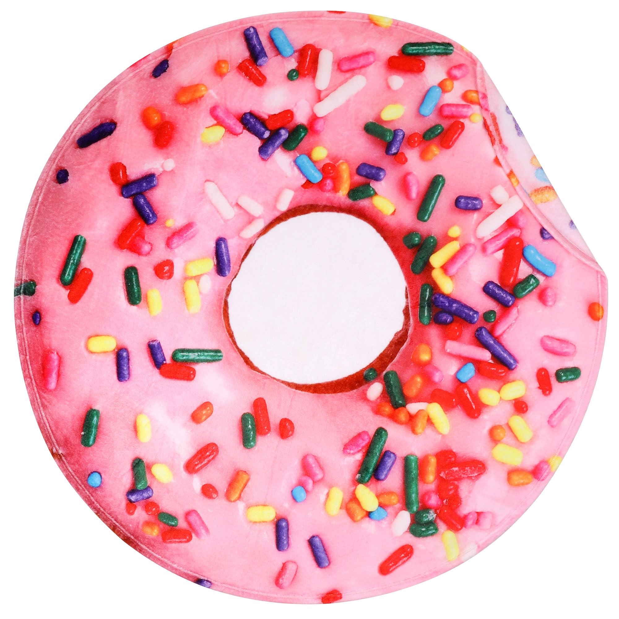 SeaRoomy Burritos Tortilla Blanket, Realistic Food Wrap Blanket Double Sided, Novelty Funny Tortilla Round Giant Soft Blankets (Beige, 47 inches)